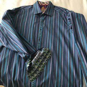 Robert Graham Flip cuff sleeve sport shirt